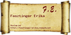 Fesztinger Erika névjegykártya